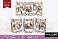Flowers Photo Mug Wrap PNG - Vintage Floral Picture Frame Product Image 1