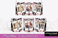 Add Your Photo Mug Wrap -Floral Mug Sublimation Design Product Image 1