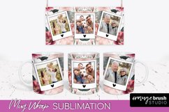 Add Your Photo Mug Wrap -Floral Mug Sublimation Design Product Image 1
