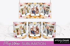Add Your Photo Mug Wrap -Floral Mug Sublimation Design Product Image 1