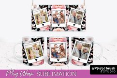 Add Your Photo Mug Wrap -Floral Mug Sublimation Design Product Image 1