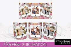 Add Your Photo Mug Wrap -Floral Mug Sublimation Design Product Image 1