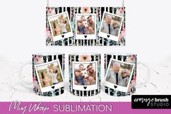 Add Your Photo Mug Wrap -Floral Mug Sublimation Design Product Image 1