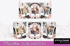 Add Your Photo Mug Wrap -Floral Mug Sublimation Design Product Image 1