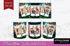 Stained Glass Photo Mug Wrap PNG - Flowers Picture Frame Mug Product Image 1