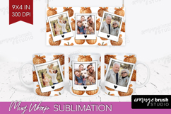 Pumpkun Photo Mug Wrap PNG - Fall Picture Frame Mug Product Image 1