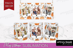Pumpkun Photo Mug Wrap PNG - Fall Picture Frame Mug Product Image 1