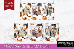 Pumpkun Photo Mug Wrap PNG - Fall Picture Frame Mug Product Image 1