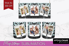 Folk Flowers Photo Mug Wrap PNG - Floral Picture Frame Mug Product Image 1