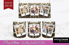 Folk Flowers Photo Mug Wrap PNG - Floral Picture Frame Mug Product Image 1