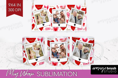 Heart Pattern Photo Mug Wrap PNG - Valentines Day Picture Product Image 1