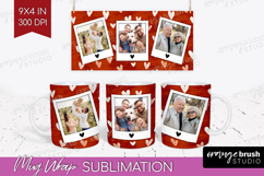 Heart Pattern Photo Mug Wrap PNG - Valentines Day Picture Product Image 1
