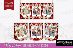 Heart Pattern Photo Mug Wrap PNG - Valentines Day Picture Product Image 1