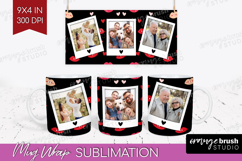 Heart Pattern Photo Mug Wrap PNG - Valentines Day Picture Product Image 1
