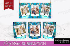 Pearl Photo Mug Wrap PNG - Pearl Texture Picture Frame Mug Product Image 1
