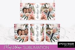 Add Your Photo Mug Wrap -Floral Mug Sublimation Design Product Image 1