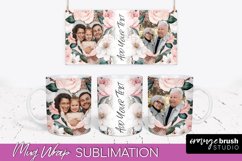 Add Your Photo Mug Wrap -Floral Mug Sublimation Design Product Image 1