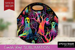 Neon Halloween Lunch Bag - Spooky Lunch Bug PNG Sublimation Product Image 1