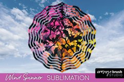 Neon Halloween Wind Spinner, Spooky Wind Spinner Sublimation Product Image 1