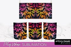 Neon Halloween Mug Wrap - Spooky Mug Sublimation Designs Product Image 1
