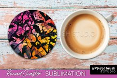 Neon Halloween Coasters - Spooky Round Coaster Sublimation Product Image 1
