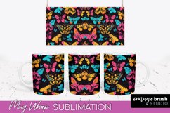 Neon Halloween Mug Wrap - Spooky Mug Sublimation Designs Product Image 1