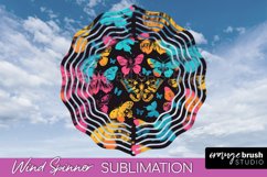 Neon Halloween Wind Spinner, Spooky Wind Spinner Sublimation Product Image 1