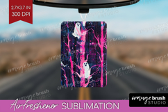 Neon Halloween Air Freshener PNG - Spooky PNG Sublimation Product Image 1