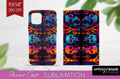 Neon Halloween Phone Case PNG - Spooky Case PNG Sublimation Product Image 1