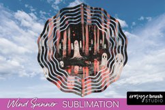 Neon Halloween Wind Spinner, Spooky Wind Spinner Sublimation Product Image 1