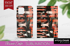 Neon Halloween Phone Case PNG - Spooky Case PNG Sublimation Product Image 1