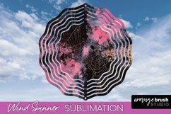 Neon Halloween Wind Spinner, Spooky Wind Spinner Sublimation Product Image 1