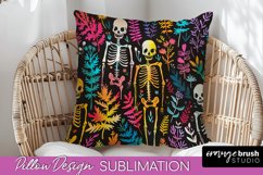 Neon Halloween Pillow Sublimation - Spooky Pillow Cover Product Image 1