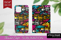 Neon Halloween Phone Case PNG - Spooky Case PNG Sublimation Product Image 1