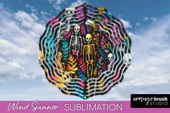 Neon Halloween Wind Spinner, Spooky Wind Spinner Sublimation Product Image 1