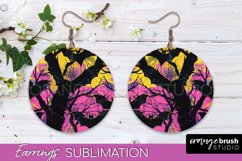 Neon Halloween Earrings - Spooky Round Earring Sublimation Product Image 1