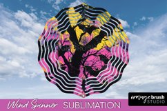 Neon Halloween Wind Spinner, Spooky Wind Spinner Sublimation Product Image 1