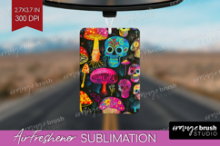 Neon Halloween Air Freshener PNG - Spooky PNG Sublimation Product Image 1