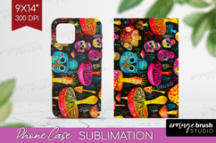 Neon Halloween Phone Case PNG - Spooky Case PNG Sublimation Product Image 1