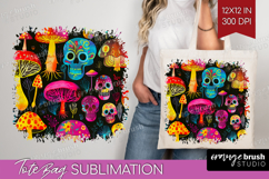 Neon Halloween Tote Bag - Spooky Tote Bag PNG Sublimation Product Image 1