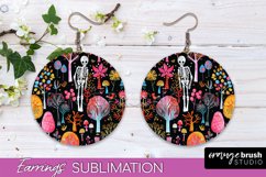 Neon Halloween Earrings - Spooky Round Earring Sublimation Product Image 1