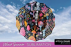 Neon Halloween Wind Spinner, Spooky Wind Spinner Sublimation Product Image 1