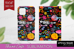 Neon Halloween Phone Case PNG - Spooky Case PNG Sublimation Product Image 1