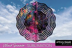 Neon Halloween Wind Spinner, Spooky Wind Spinner Sublimation Product Image 1