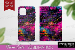 Neon Halloween Phone Case PNG - Spooky Case PNG Sublimation Product Image 1