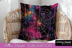 Neon Halloween Pillow Sublimation - Spooky Pillow Cover Product Image 1