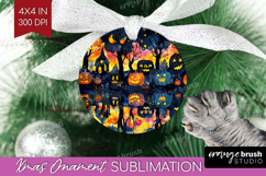 Neon Halloween Ornament PNG - Spooky PNG Sublimation Product Image 1