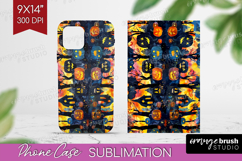 Neon Halloween Phone Case PNG - Spooky Case PNG Sublimation Product Image 1