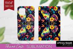 Neon Halloween Phone Case PNG - Spooky Case PNG Sublimation Product Image 1