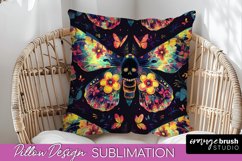 Neon Halloween Pillow Sublimation - Spooky Pillow Cover Product Image 1